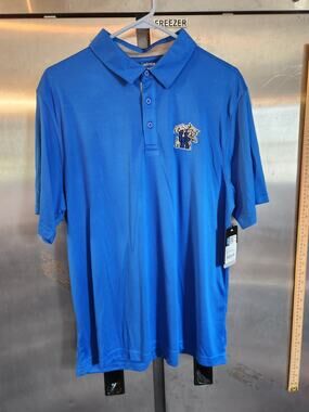 Captivating Apparel Kentucky Wildcats Polo Shirt Blue Men's Size L
